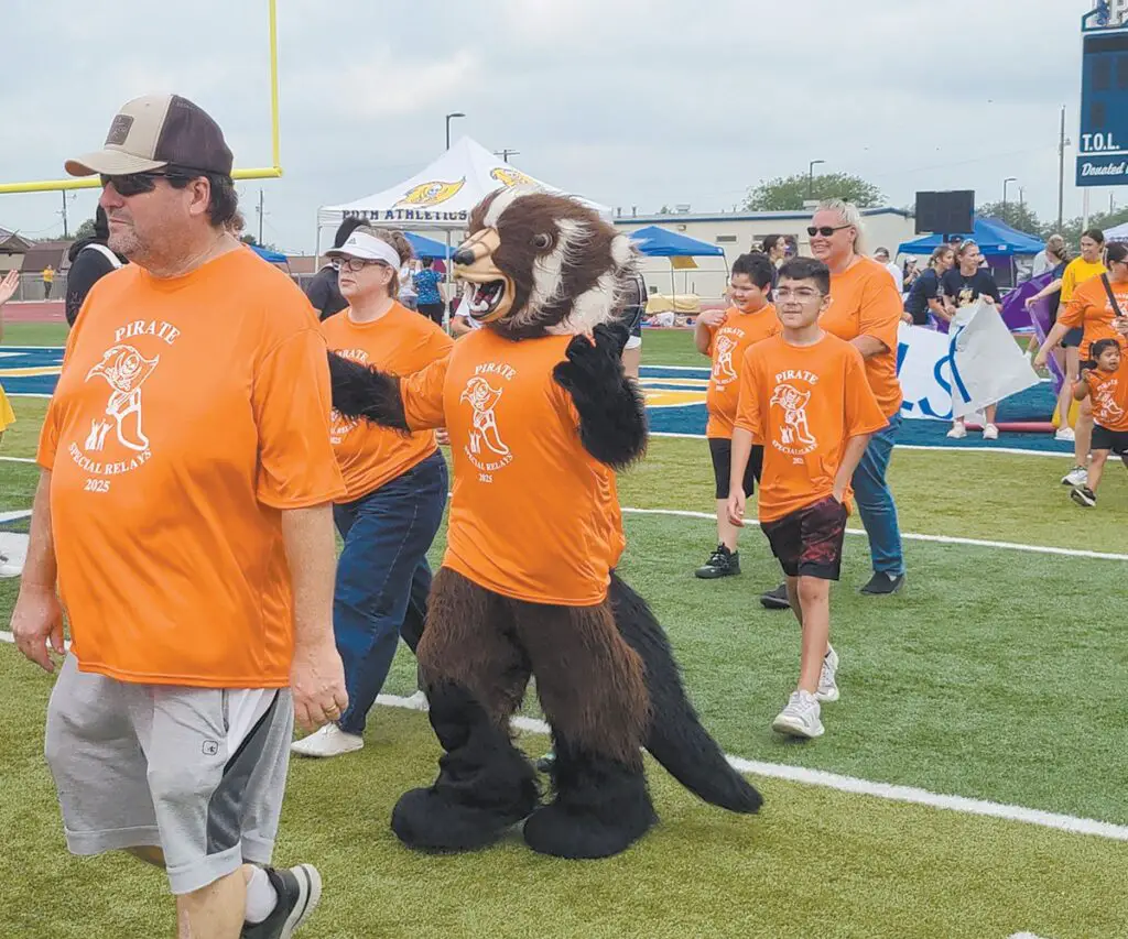 Karnes City ISD youth stream onto Jack Lane Field in Poth May 2 for the Poth Special Relays. BRANDY HAWKINS/Wilson County News